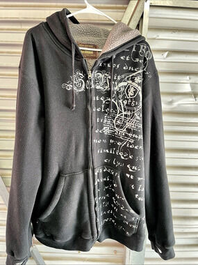 Machine Men's Graphic Hoodie XXL Black & Gray